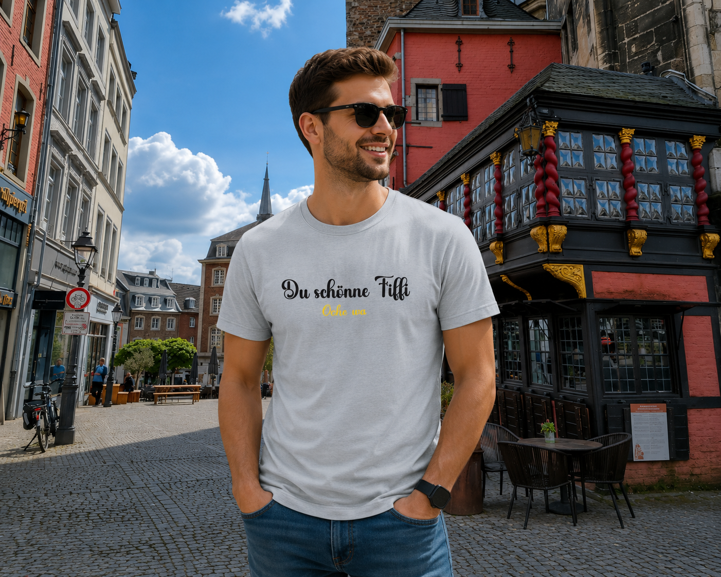 Herren T-Shirt „Du schönne Fiffi“ – Bild 2