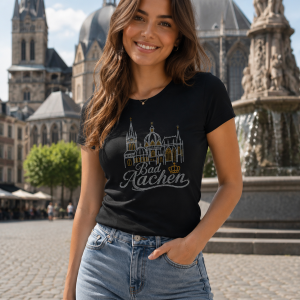 Damen T-Shirt „Bad Aachen Dom“